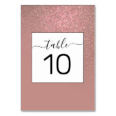 Diagonaal Roos Gouden Glitter Gradient Ombre Kaart (Voorkant)