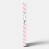 Diagonaal Roze Bloesem Strepen Case-Mate iPhone Case (Achterkant / Links)
