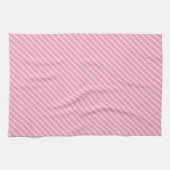 Diagonaal roze en wit theedoek (Horizontaal)