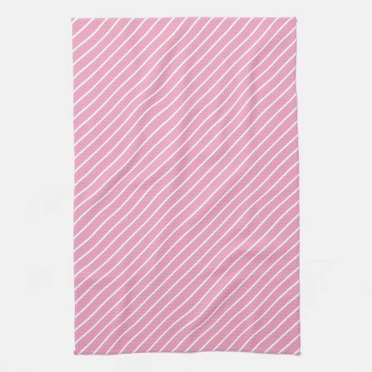 Diagonaal roze en wit theedoek (Verticaal)
