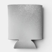 Diagonaal Silver Glitter Gradient Ombre Monogram Blikjeskoeler (Achterkant)