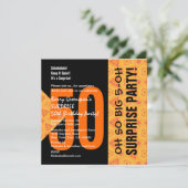 Diagonaal Sinaasappel en zwart V04 voor 50e ondern Kaart (Staand voorkant)