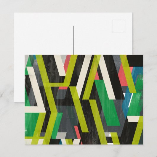 Diagonaal Slipstream-patroon Briefkaart (Voorkant / Achterkant)