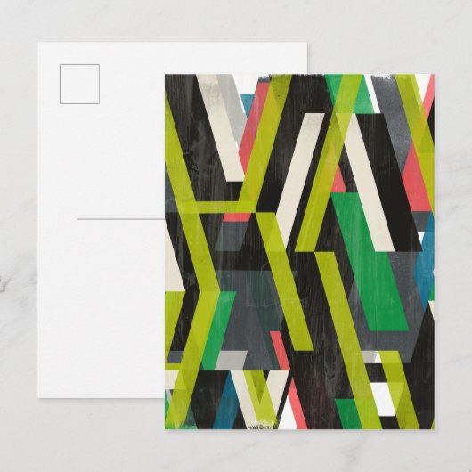 Diagonaal Slipstream-patroon Briefkaart (Voorkant / Achterkant)