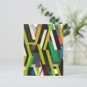 Diagonaal Slipstream-patroon Briefkaart (Staand voorkant)