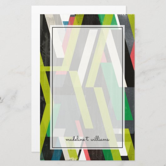 Diagonaal Slipstream-patroon Briefpapier (Voorkant / Achterkant)