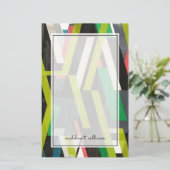 Diagonaal Slipstream-patroon Briefpapier (Staand voorkant)