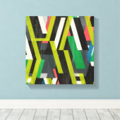 Diagonaal Slipstream-patroon Canvas Afdruk (Insitu (Houten vloer))