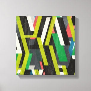 Diagonaal Slipstream-patroon Canvas Afdruk