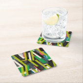 Diagonaal Slipstream-patroon Kartonnen Onderzetters (Insitu)