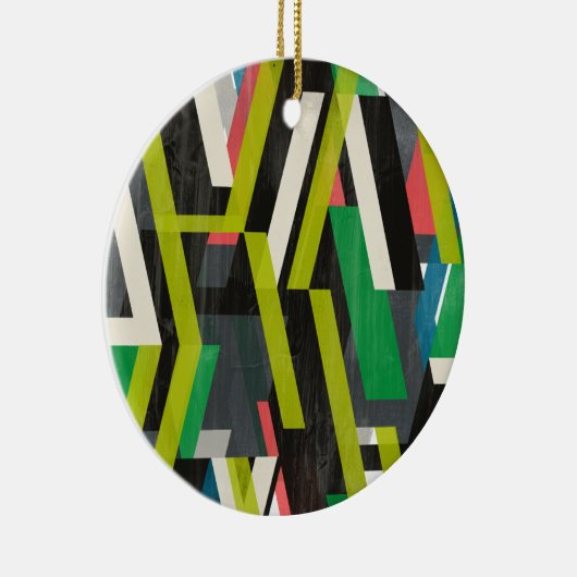 Diagonaal Slipstream-patroon Keramisch Ornament (Rechts)