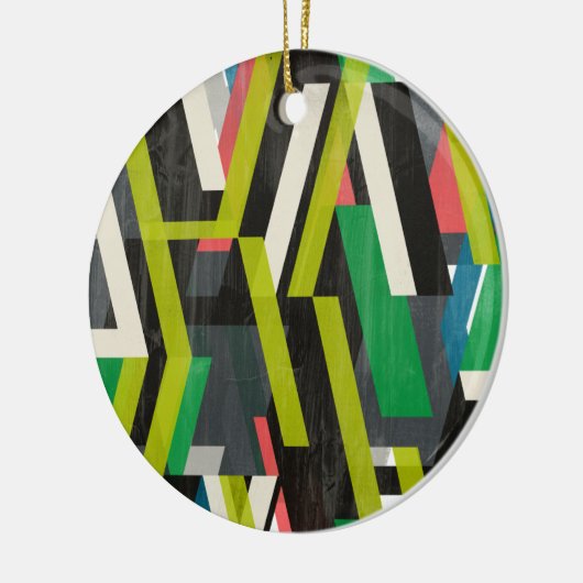 Diagonaal Slipstream-patroon Keramisch Ornament (Links)