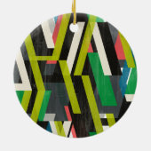 Diagonaal Slipstream-patroon Keramisch Ornament (Achterkant)