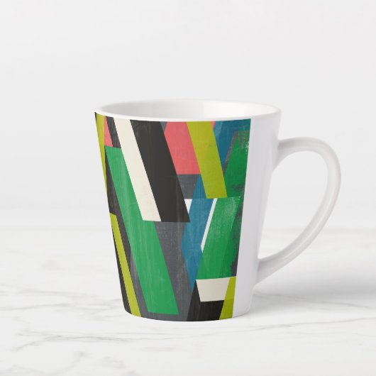 Diagonaal Slipstream-patroon Latte Mok (Rechts)