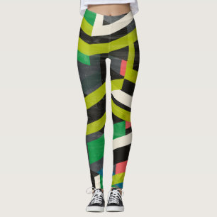 Diagonaal Slipstream-patroon Leggings