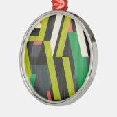 Diagonaal Slipstream-patroon Metalen Ornament (Links)