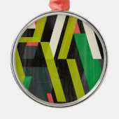 Diagonaal Slipstream-patroon Metalen Ornament (Voorkant)