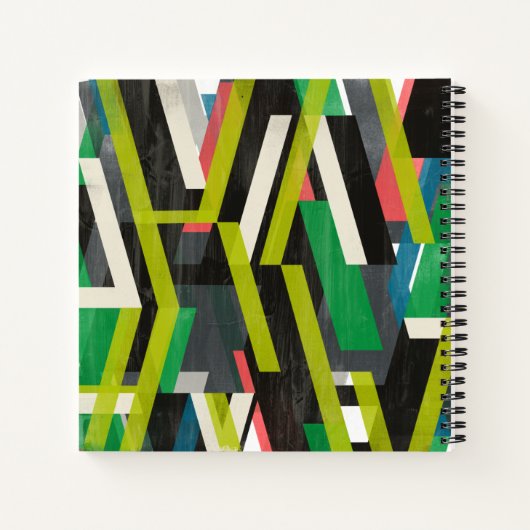 Diagonaal Slipstream-patroon Notitieboek (Achterkant)