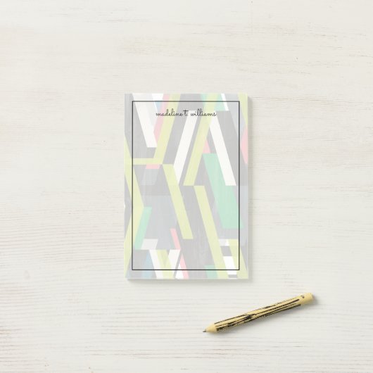 Diagonaal Slipstream-patroon Post-it® Notes (Op bureau)