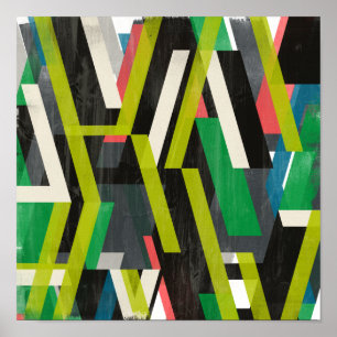 Diagonaal Slipstream-patroon Poster