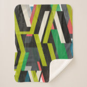 Diagonaal Slipstream-patroon Sherpa Deken (Voorkant)