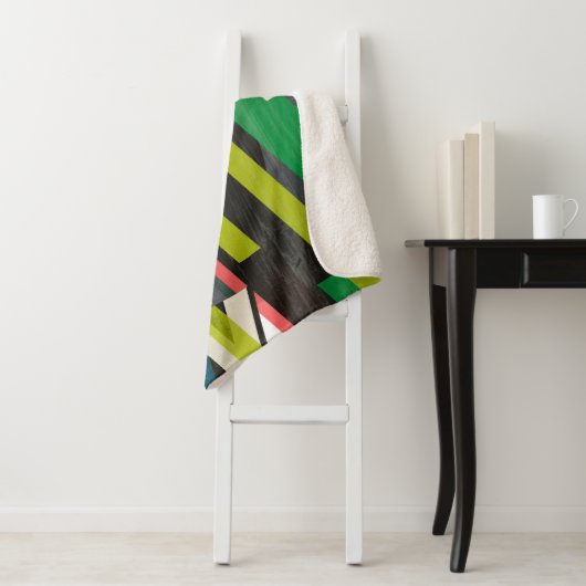 Diagonaal Slipstream-patroon Sherpa Deken (In situ)