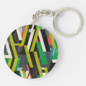 Diagonaal Slipstream-patroon Sleutelhanger (Achterkant)