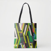 Diagonaal Slipstream-patroon Tote Bag (Voorkant)