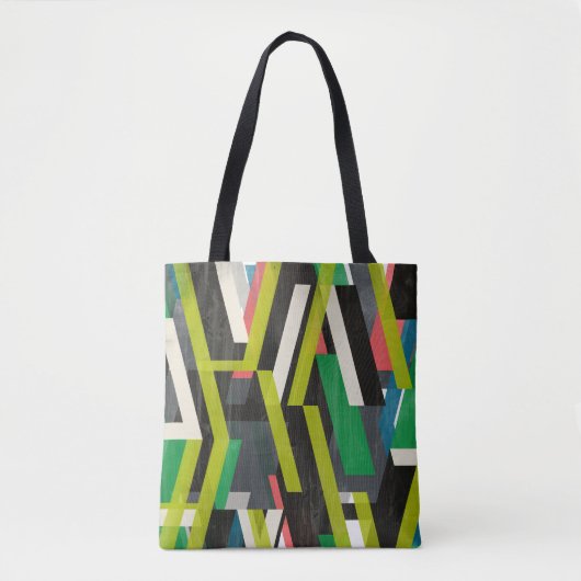 Diagonaal Slipstream-patroon Tote Bag (Voorkant)
