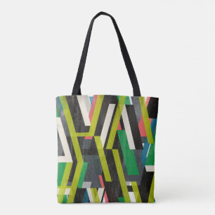 Diagonaal Slipstream-patroon Tote Bag