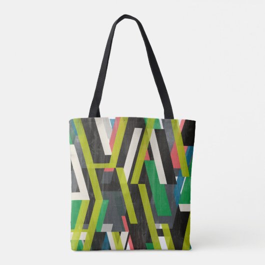 Diagonaal Slipstream-patroon Tote Bag (Achterkant)