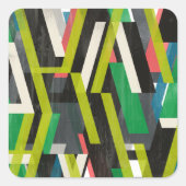 Diagonaal Slipstream-patroon Vierkante Sticker (Voorkant)