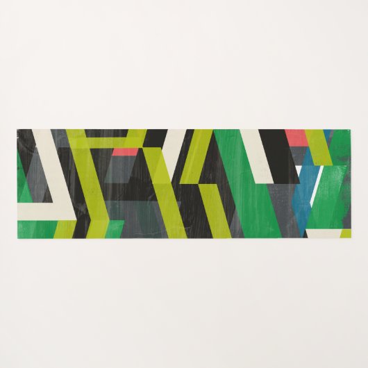 Diagonaal Slipstream-patroon Yogamat (Achterkant (horizontaal))