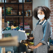 Diagonaal snijpatroon schort