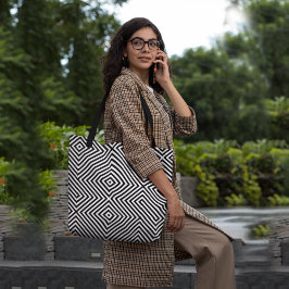 Diagonaal snijpatroon tote bag