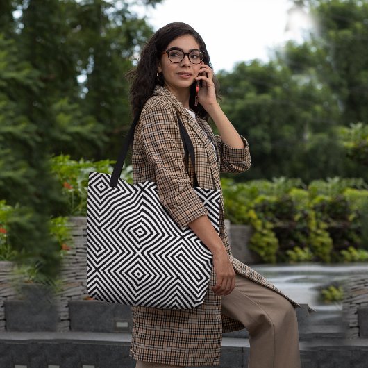 Diagonaal snijpatroon tote bag