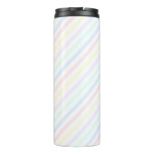 Diagonaal Snoep Streep  Patroon Thermosbeker (Achterkant)