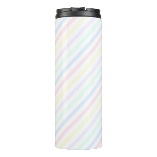 Diagonaal Snoep Streep  Patroon Thermosbeker (Achterkant)