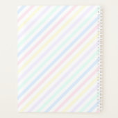 Diagonaal Snoep Strepen Pastelregenboog Kleuren Ja Planner (Achterkant)