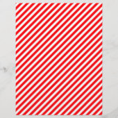 Diagonaal snoeprietstrips met kerstrood en wit flyer (Voorkant)