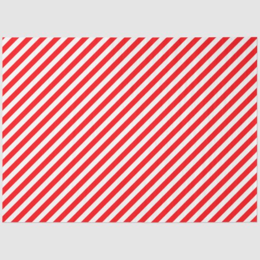 Diagonaal snoeprietstrips met kerstrood en wit tissuepapier (Voorkant)