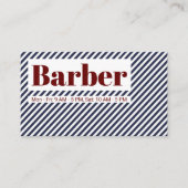 Diagonaal strepen patroon blauw rood wit visitekaartje (Voorkant)