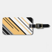 Diagonaal strepenontwerp bagagelabel (Voorkant horizontaal)