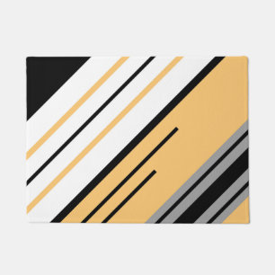 Diagonaal strepenontwerp deurmat