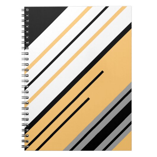 Diagonaal strepenontwerp notitieboek (Voorkant)