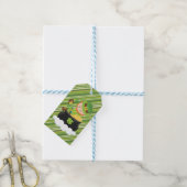 Diagonaal Stripe Leprechaun Gift Label Cadeaulabel (Met Touw)