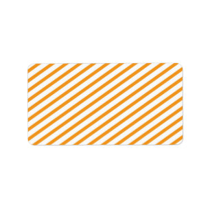 Diagonaal Stripe Oranje patroon Etiket
