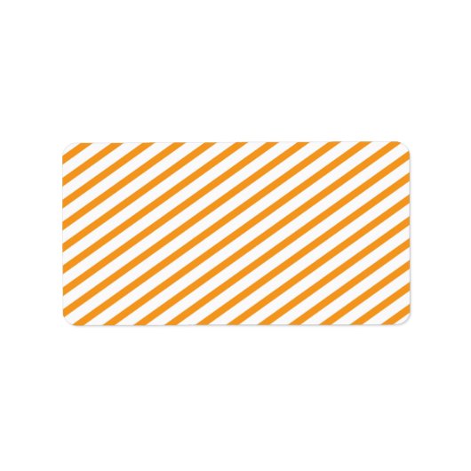 Diagonaal Stripe Oranje patroon Etiket (Voorkant)