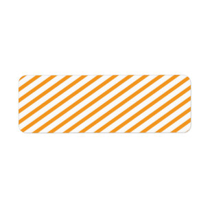 Diagonaal Stripe Oranje patroon Etiket