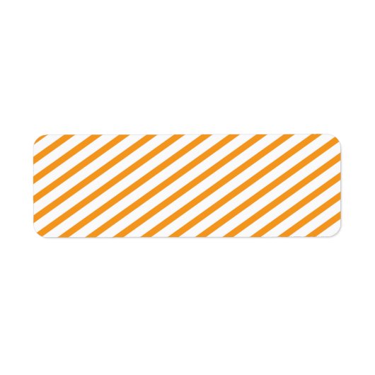Diagonaal Stripe Oranje patroon Etiket (Voorkant)